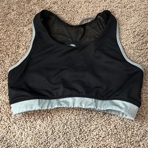 Girls Avia Black Cross Mesh Sports Bra
